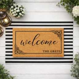 Family Name Entrance Rug - Personalised Door Decor - thumbnail 2