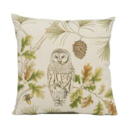Sanderson - Owlswick Briarwood Natural Wildlife Owl Designer Cushion Cover Handmade Throw Pillow Luxury Home Decor - thumbnail 2
