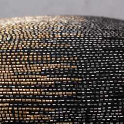 Hand Embroidered Black & Gold Pillow Cover, Luxury Embellished Accent - Bmcc301 - thumbnail 4