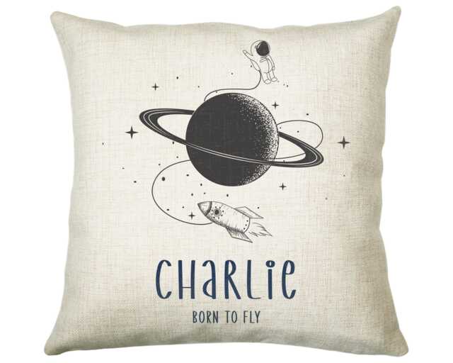 Personalised Space Planet Cushion Gift Printed Name Design - Pillow For Girls Boys Nursery Bedroom Decor Cs453 - image 1