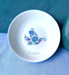 Personalized Turquoise Liberty Dove Baptism Bowl