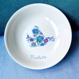 Personalized Turquoise Liberty Dove Baptism Bowl - thumbnail 2