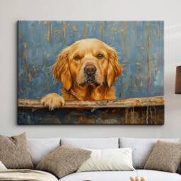 Golden Retriever Bath Tub Dog Bathroom Oil Painting Framed Poster Print Or Canvas Wall Decor Art Home Interior Gift For Lover