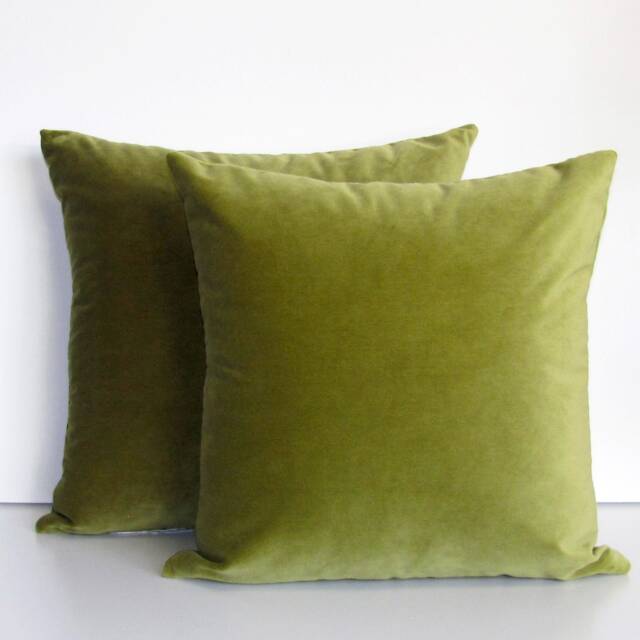 Moss Green Luxury Velvet Cushion Cover - image 1