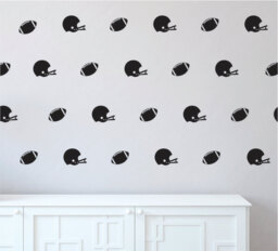 Football Wall Decal/Helmet Boys Room Sticker Stickers Vinyl - thumbnail 1