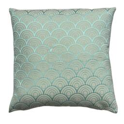 Duck Egg Cushion Cover Osborne & Little Woven Fabric Japanese Pattern Komaka - thumbnail 3