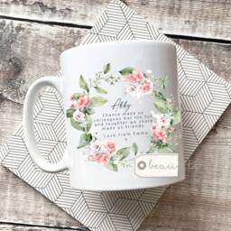 Personalised Friend Gift Chance Made Us Colleagues Quote Workmate Floral Small Jug Mug Vase Decoration Ornament Keepsake Friendship - thumbnail 3