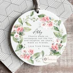 Personalised Friend Gift Chance Made Us Colleagues Quote Workmate Floral Small Jug Mug Vase Decoration Ornament Keepsake Friendship - thumbnail 2