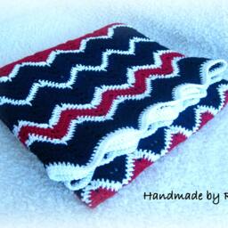 Crochet Baby Blanket Handmade Kids, Child Crocheting One Of A Kind - thumbnail 2