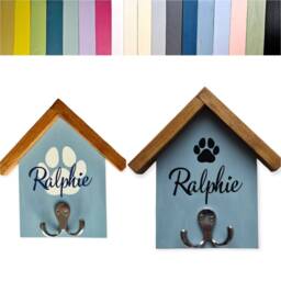 Personalised Dog Lead Hook, Handmade Rustic Plaque, Hallway Organiser, Tidy, Leash Holder, New Home Gift, Entryway, Walkies