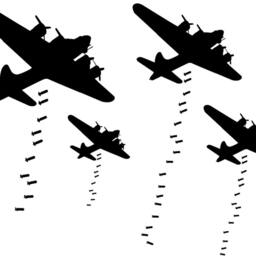 Bombs Away B-17 Bombers World War 2 Airplane Wall Decal Vinyl Aviation Sticker 50x41 - thumbnail 2