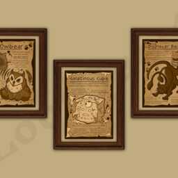 A6 Monster Print Set - Owlbear Gelatinous Cube Displacer Dungeons & Dragons Dnd Art Postcard - thumbnail 3
