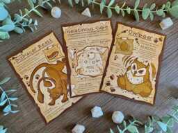 A6 Monster Print Set - Owlbear Gelatinous Cube Displacer Dungeons & Dragons Dnd Art Postcard - thumbnail 1
