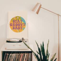 Stay Groovy Baby Print - Retro Style Typography, 60S, 70S, Bright Bold, Vintage Effect, Disco, Funky Wall Art, Hippie, Flower Power, Peace - thumbnail 2