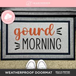 Gourd Morning Funny Welcome Fall Mat - Seasonal Pumpkin Rug Home Porch Decor For Lovers New Gift - thumbnail 1