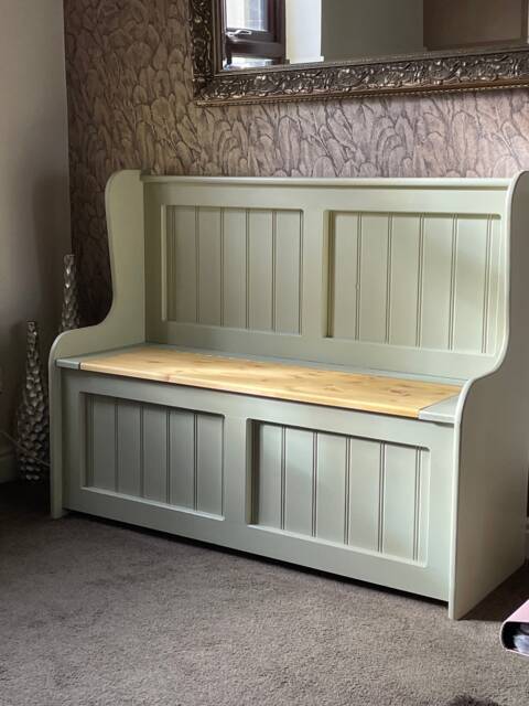 Monks Bench Hand Crafted in Any Size Finished To Your Specification Paint Or Stained - Farrow & Ball - image 1