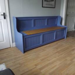 Monks Bench Hand Crafted in Any Size Finished To Your Specification Paint Or Stained - Farrow & Ball - thumbnail 3