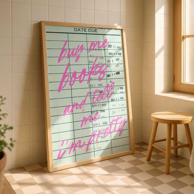 Quotes About Books - Book Prints Bibliophile Art Posters Buy Me Books - image 1