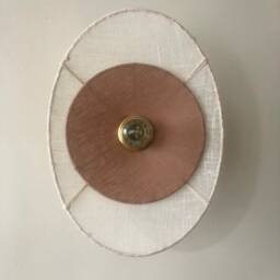 Ojo Fixed Wall Light in Linen Gauze & Washed - Portable Version On Request - thumbnail 3