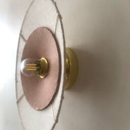 Ojo Fixed Wall Light in Linen Gauze & Washed - Portable Version On Request - thumbnail 4