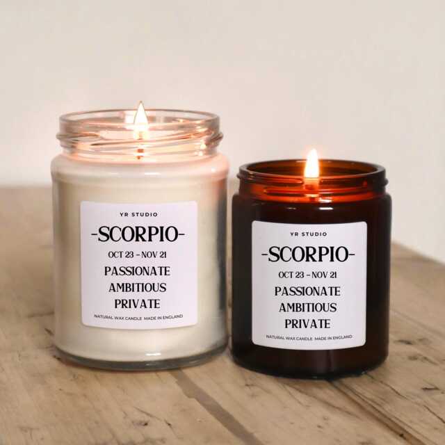 Scorpio Gift Candle, Birthday Zodiac October & November Gift Candle, Star Sign Candle - image 1