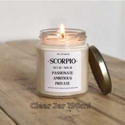 Scorpio Gift Candle, Birthday Zodiac October & November Gift Candle, Star Sign Candle - thumbnail 2