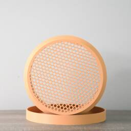 "Bubbly Planter With Drainage & Saucer in Orange Sherbet, Unique 3D-Printed Plant Pot, Small To Large Sizes 4"" 5"" 6"" 7"" 8" - thumbnail 4