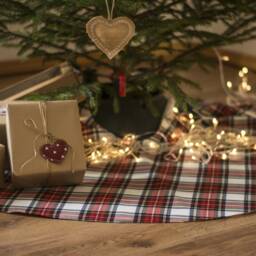 Plaid Tree Skirt, Tartan Christmas Skirt - thumbnail 2