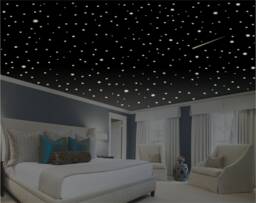 Romantic Bedroom Decor, 1100+ Glow in The Dark Ceiling Stars, Gift, Wall Decal, Anniversary, Stocking Stuffer - thumbnail 1