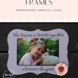 Personalized Lilac Picture Frame For Girl - Sparkle Quote, Custom Birthday Gift - thumbnail 4