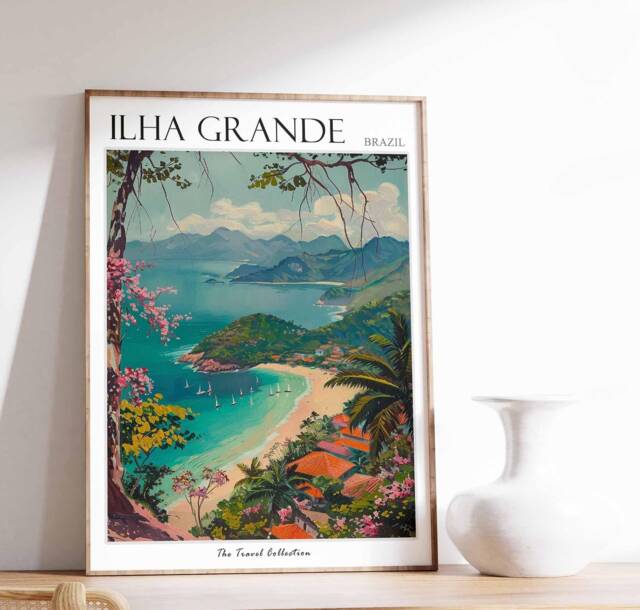 Ilha Grande Brazil Travel Poster Tropical Beach Print - image 1