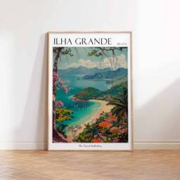 Ilha Grande Brazil Travel Poster Tropical Beach Print - thumbnail 3