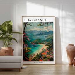 Ilha Grande Brazil Travel Poster Tropical Beach Print - thumbnail 2