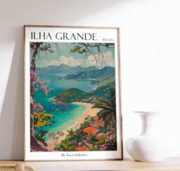 Ilha Grande Brazil Travel Poster Tropical Beach Print - thumbnail 1
