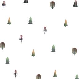 Watercolor Stickers Trees On The Wall, Pines, Spruce Wall Stickers, Adhesive Children's Room Decorations, Nursery Decal A131 - thumbnail 3