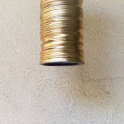 Handmade Gold Ceramic Cylinder Pendant Light - Modern Chandelier - thumbnail 4