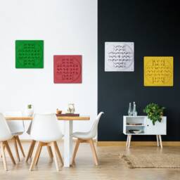 Blue Metal Peg Solitaire Board Game Modern Wall Art Decor - thumbnail 4