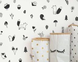 Woodland Wall Decals - Nursery Decor, Decals, Forest Tree Decor - thumbnail 1