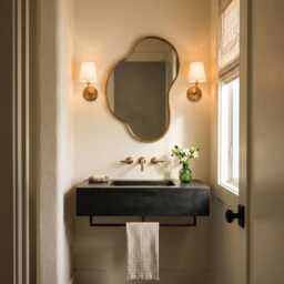 Modern Organic Brass Mirror - Custom Asymmetrical Irregular - thumbnail 2