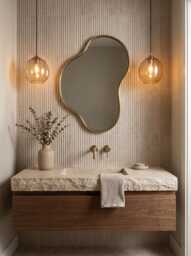 Modern Organic Brass Mirror - Custom Asymmetrical Irregular