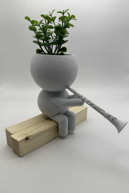 Wee Jimmy Bolton The Oboist Oboe Player Musician Succulent Plant Pot - Ships From Usa - image 1