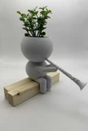 Wee Jimmy Bolton The Oboist Oboe Player Musician Succulent Plant Pot - Ships From Usa - thumbnail 1