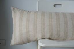 Neutral Hemp Lumbar Pillow Cover - thumbnail 1