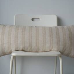 Neutral Hemp Lumbar Pillow Cover - thumbnail 2