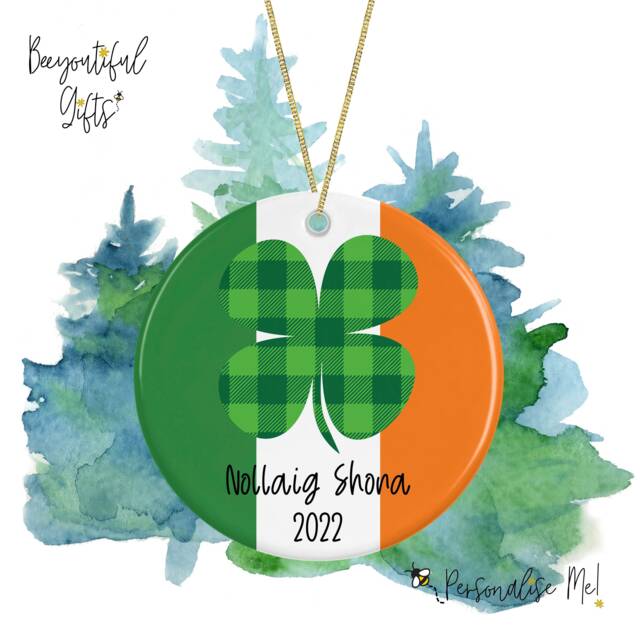 Ceramic Christmas Tree Decoration - Nollaig Shona 2023 - Irish Ireland