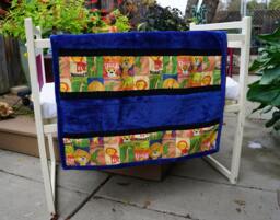Handmade Modern Baby Minky Blanket Navy Blue, Black & Animal Print Monkey, Giraffe, Turtle, Tiger, Crocodile