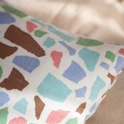 Exclusive Designer Lulu Dk Abstractions Sea Glass Pillow, Decorative Tribal Throw Pillow Cover, Cushion Linen Lumbar Pillow - thumbnail 3