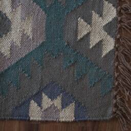 Handmade Jute Kilim Rug Multicolor Indian Dhurrie - 4x6 Ft - thumbnail 3