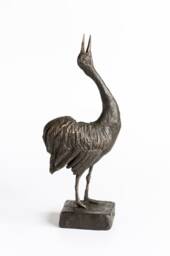 Courting Crane, Bronze Sculpture - thumbnail 1