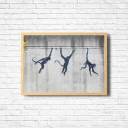 Banksy Three Monkeys Print London Street Art, Urban Graffiti - thumbnail 3